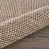 8’ x 10’ Tan and White Braid Border Area Rug