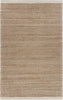 5’ x 8’ Tan and White Detailed Woven Area Rug