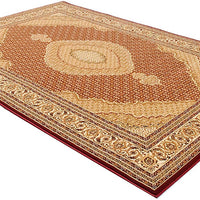 4’ x 6’ Red and Beige Medallion Area Rug