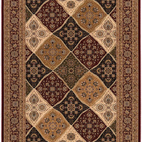 2’ x 4’ Red Decorative Diamonds Area Rug