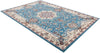 8’ x 11’ Blue and Cream Embellished Area Rug