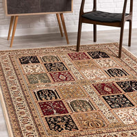 7’ x 9’ Cream Traditional Decorative Area Rug