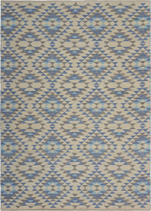 3’ x 5’ Blue Decorative Lattice Area Rug