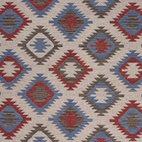 3’ x 5’ Red and Blue Geometric Diamonds Area Rug