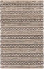 5’ x 8’ Black and Blush Chevron Stripe Area Rug