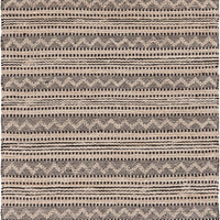 5’ x 8’ Black and Blush Chevron Stripe Area Rug