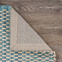 8’ x 10’ Blue and Beige Toned Area Rug