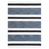 7’ x 9’ Black and Gray Bold Striped Area Rug