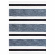 7’ x 9’ Black and Gray Bold Striped Area Rug