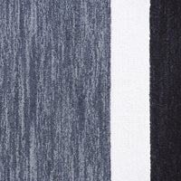 7’ x 9’ Black and Gray Bold Striped Area Rug