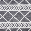 5’ x 7’ Gray and White Geometric Stripes Area Rug