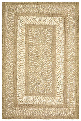 4’ x 6’ Tan Geometric Bordered Area Rug