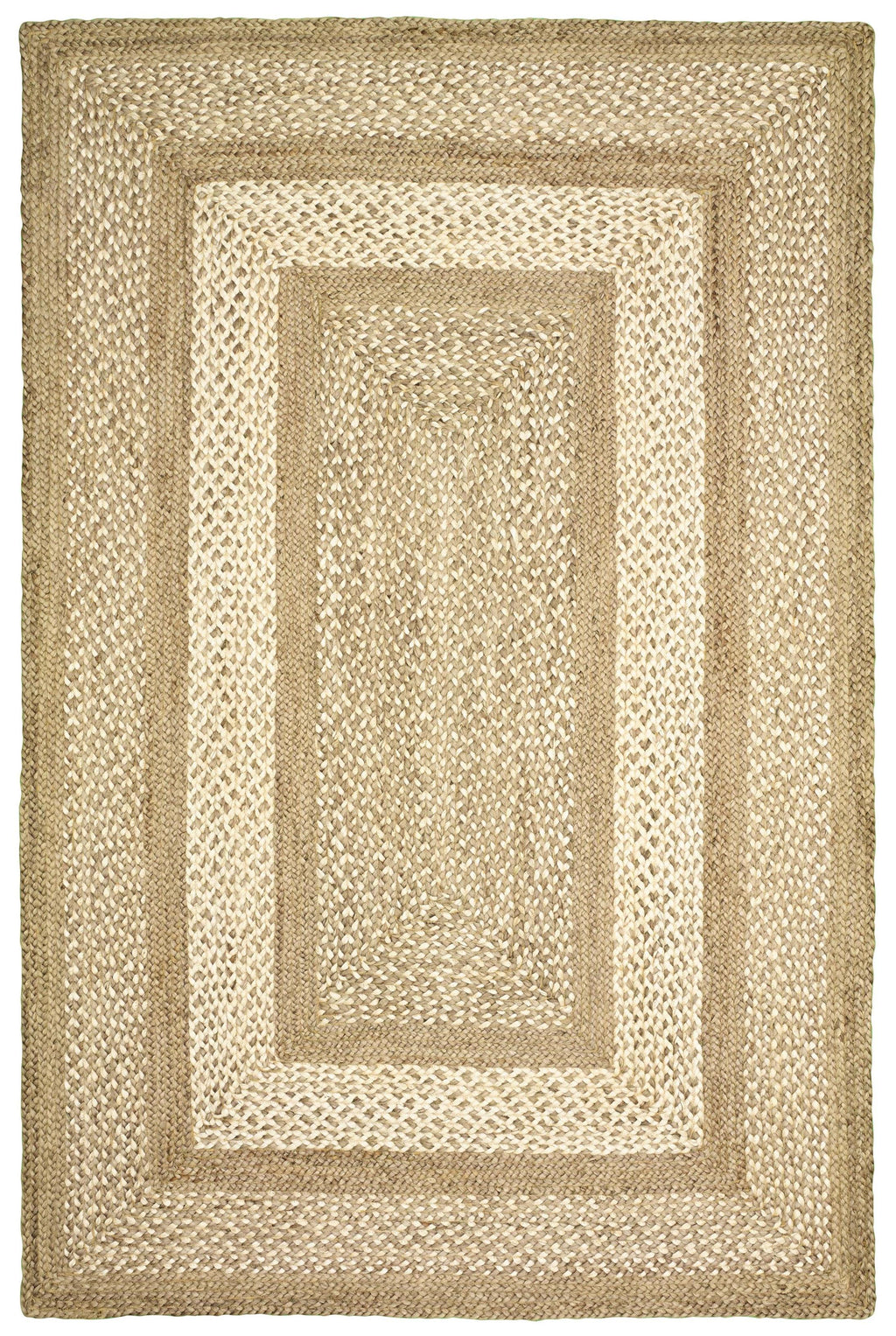 5’ x 8’ Tan Geometric Bordered Area Rug