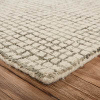 8’ x 10’ Tan and Ivory Grid Area Rug