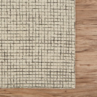 8’ x 10’ Tan and Ivory Grid Area Rug