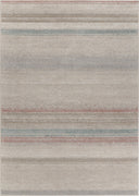 8’ x 9’ Beige Abstract Striped Area Rug