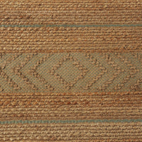 8’ x 10’ Seafoam and Tan Bohemian Striped Area Rug