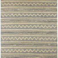 5’ x 8’ Blue and Beige Chevron Striped Area Rug