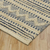 5’ x 8’ Blue and Beige Chevron Striped Area Rug