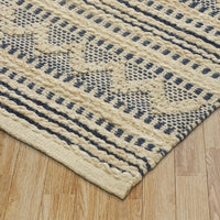 5’ x 8’ Blue and Beige Chevron Striped Area Rug