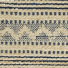 5’ x 8’ Blue and Beige Chevron Striped Area Rug