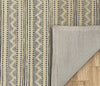 5’ x 8’ Blue and Beige Chevron Striped Area Rug