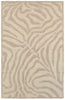 5’ x 8' Taupe Zebra Pattern Area Rug