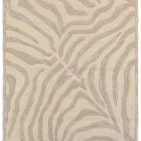 5’ x 8' Taupe Zebra Pattern Area Rug