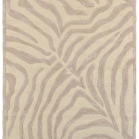 8’ x 10' Taupe Zebra Pattern Area Rug