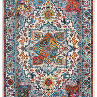 8’ x 9’ White Decorative Medallion Area Rug