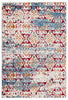 8’ x 9’ Red and White Abstract Diamonds Area Rug