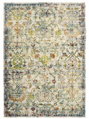 5’ x 8’ Beige Abstract Garden Area Rug