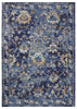 8’ x 10’ Blue and Gold Jacobean Area Rug