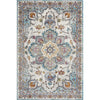 8’ x 10’ Blue and Ivory Center Medallion Area Rug