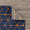 8’ x 9’ Navy and Orange Honeybee Area Rug