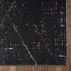 8’ x 10’ Distressed Black Abstract Area Rug