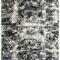 5’ x 7’ Black and White Abstract Area Rug