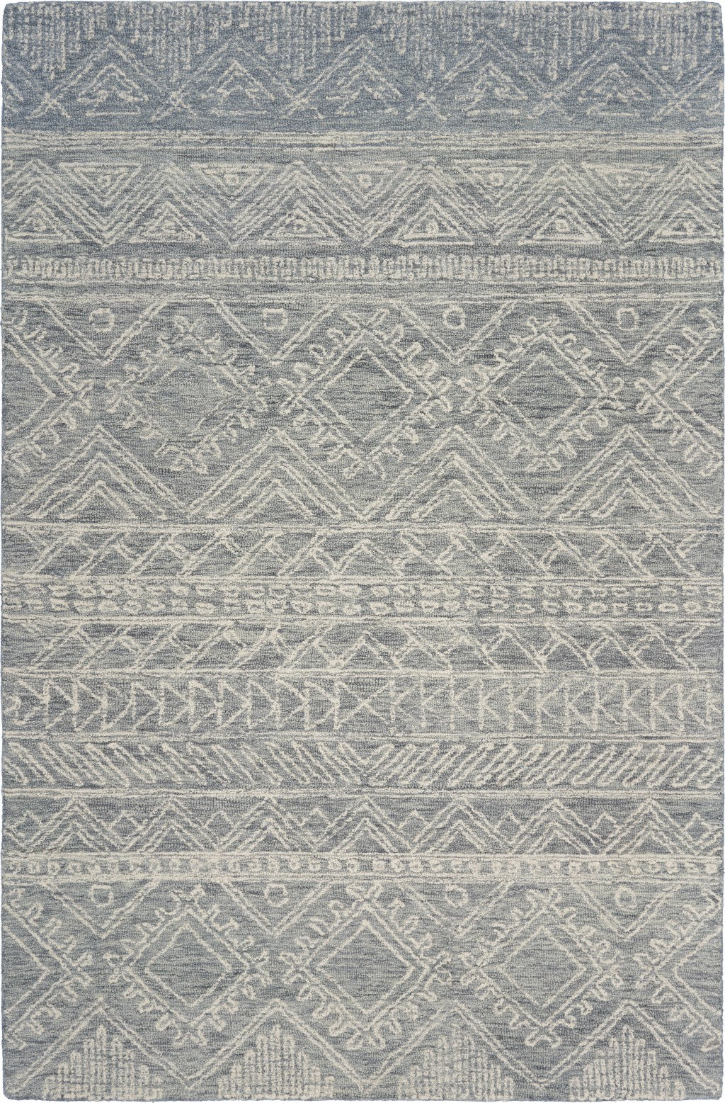 3’ x 5’ Gray Geometric Pattern Area Rug