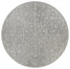 8’ Round Gray Floral Finesse Area Rug