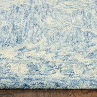 9’ x 12’ Blue and Ivory Interlacing Vines Area Rug