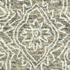 5’ x 8’ Khaki and White Damask Area Rug