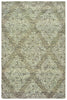 8’ x 10’ Khaki and White Damask Area Rug