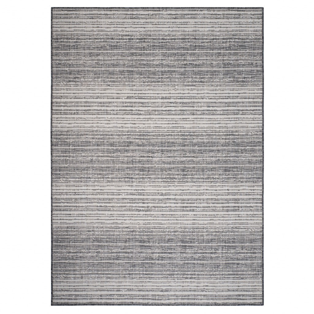 8’ x 10’ Gray Gradient Indoor Outdoor Area Rug