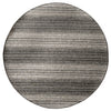 8’ Round Gray Gradient Indoor Outdoor Area Rug