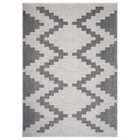 8’ x 10’ Gray Geometric Indoor Outdoor Area Rug