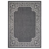 8’ x 10’ Gray Ornate Border Indoor Outdoor Area Rug