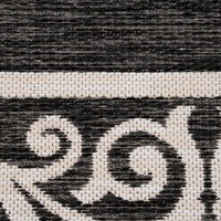 8’ x 10’ Gray Ornate Border Indoor Outdoor Area Rug