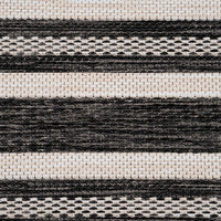 3’ x 5’ Gray Striped Border Indoor Outdoor Area Rug