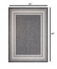 3’ x 5’ Gray Framed Indoor Outdoor Area Rug