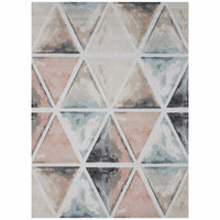 8’ x 10’ Ivory Watercolored Prism Area Rug